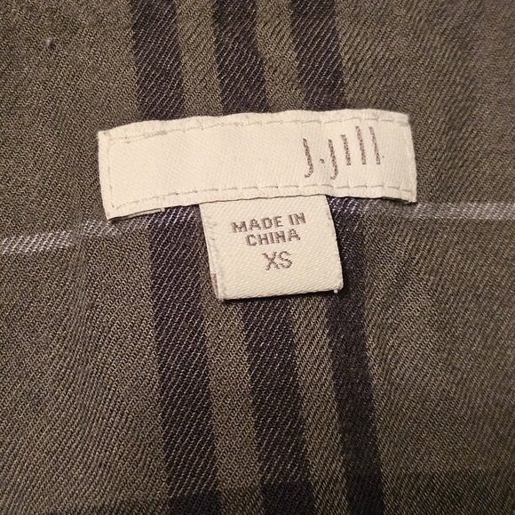 J. Jill Blouse Plaid Button Down Shirt Long Sleeve Green Relaxed Fit Size XS - Picture 3 of 6